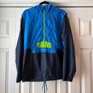 Columbia Windbreaker Blue and Green